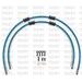 RACE FRONT BRAKE HOSE KIT VENHILL POWERHOSEPLUS HON-7007FB-TB (2 HOSES IN KIT) TRANSLUCENT BLUE HOSES, BLACK FITTINGS