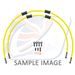 CROSSOVER FRONT BRAKE HOSE KIT VENHILL POWERHOSEPLUS SUZ-10011FB-YE (2 HOSES IN KIT) YELLOW HOSES, BLACK FITTINGS
