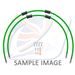 RACE FRONT BRAKE HOSE KIT VENHILL POWERHOSEPLUS YAM-6035F-GR (2 HOSES IN KIT) GREEN HOSES, CHROMED FITTINGS