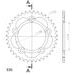 REAR ALU SPROCKET SUPERSPROX RAL-302:39-BLK CRNI 39T, 530