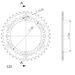 REAR ALU SPROCKET SUPERSPROX RAL-1308:39-BLK CRNI 39T, 520