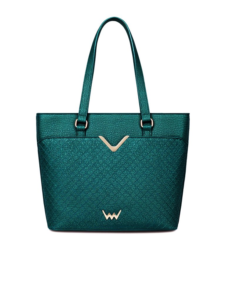 VUCH Neela Green.

Elegantna izvedba z zunanjim žepom brez zapiranja
Torba s trdnim dnom, zaščitenim s 4 kovinskimi nogicami
Glavno zapiranje na zadrgo
Vključen crossbody pas
 Shape of Diamond
Bodite elegantni in edinstveni s Shape of Diamond! 
Trenutno si ogledujete dragulje in diamante našega portfelja.