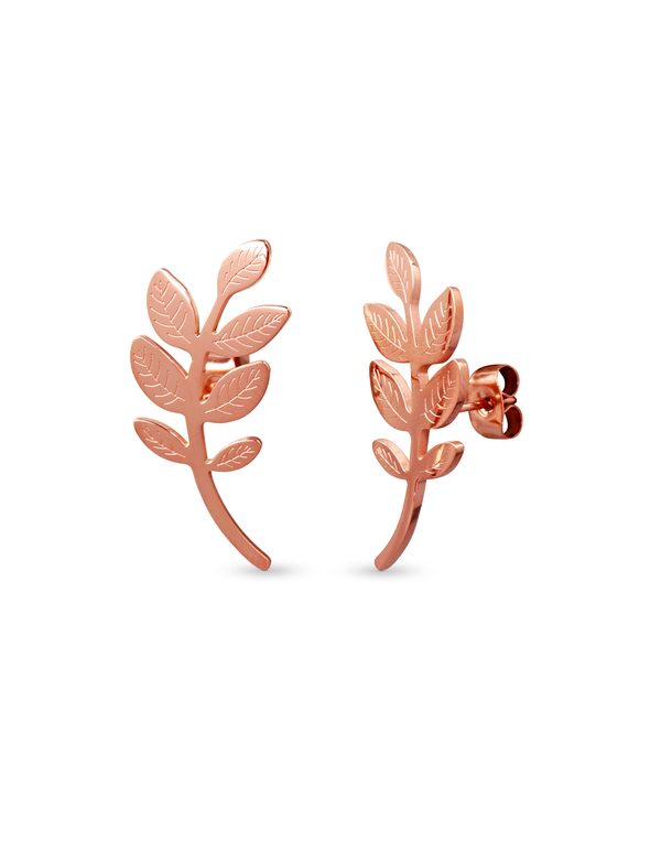 Uhani Leaves Rose Gold