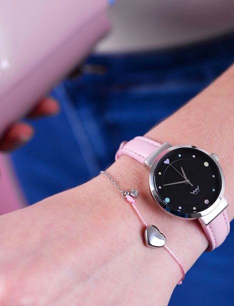 Narukvica Shiny Heart Pink