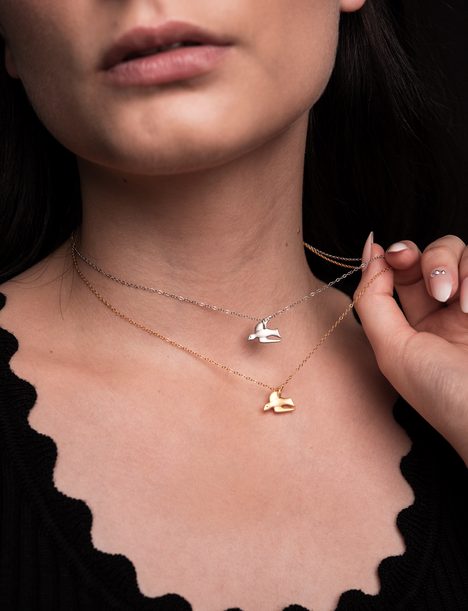 Ogrlica Dove Rose Gold