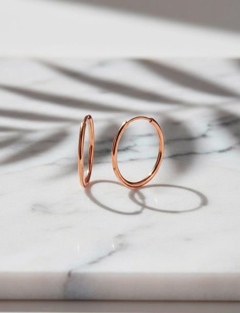 Naušnice Yetta Middle Rose Gold