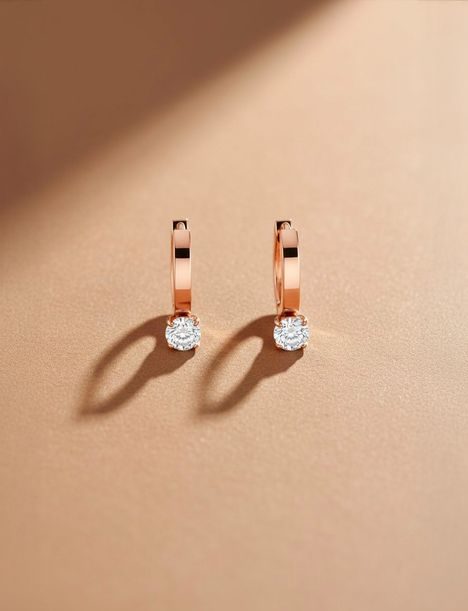 Naušnice Manilla Rose Gold