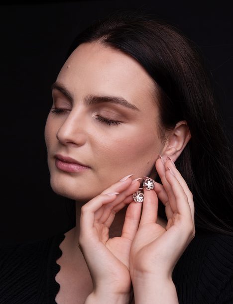 Naušnice Floret Silver