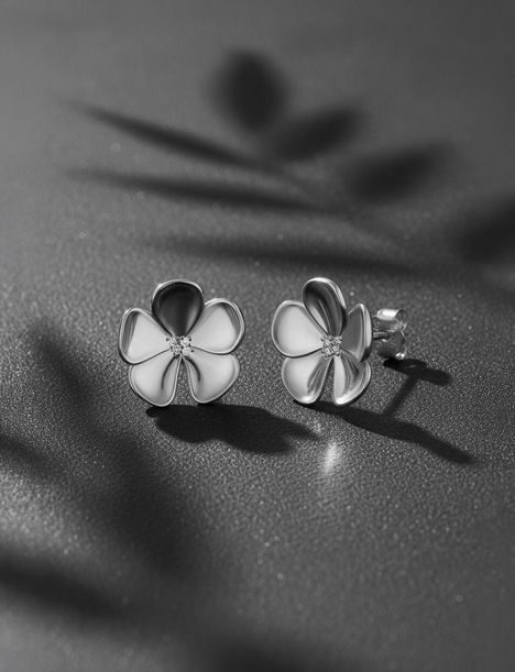 Naušnice Floret Silver