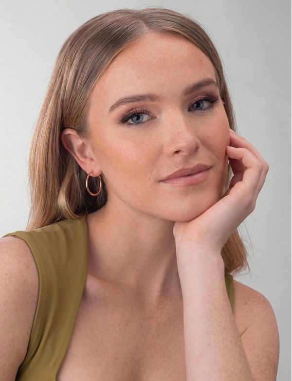 Naušnice Yetta Middle Rose Gold