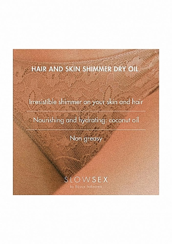 Bijoux Indiscrets Slow Sex Hair And Skin Shimmer Dry Oil 30ml - Obrázek 6
