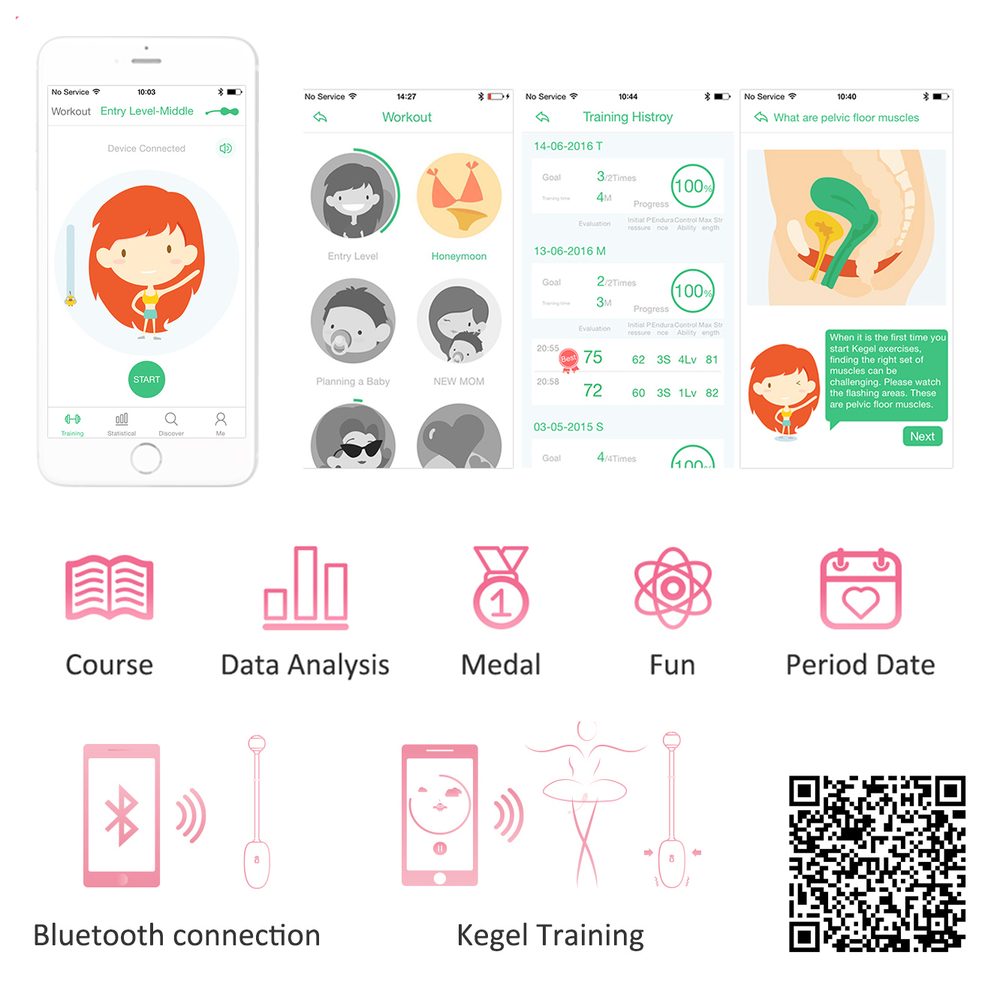 Magic Motion Vaginální trenažér KEGEL COACH SMART EXERCISER růžový (obrázek 10)