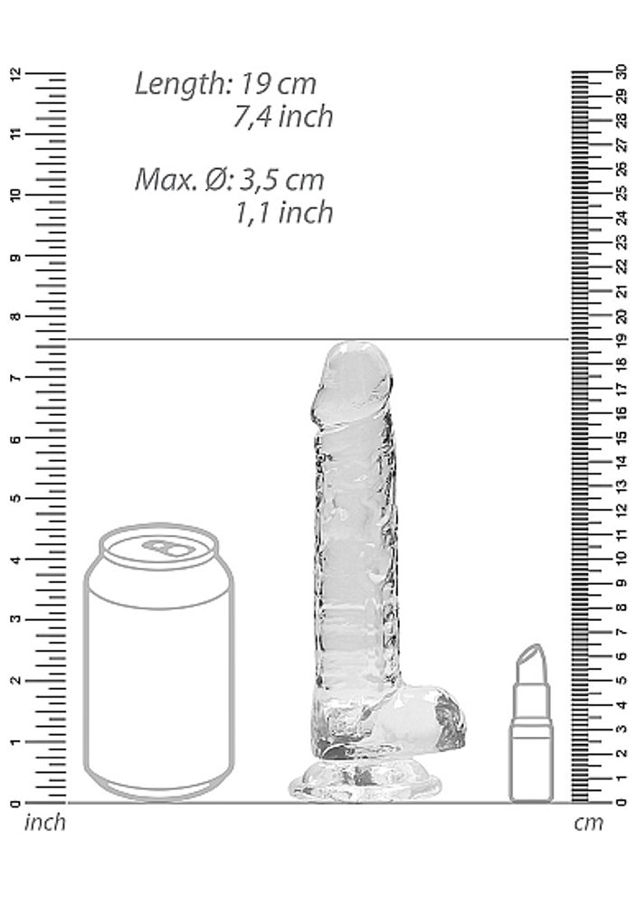 RealRock Realistic Dildo with Balls 17 cm - Obrázek 3