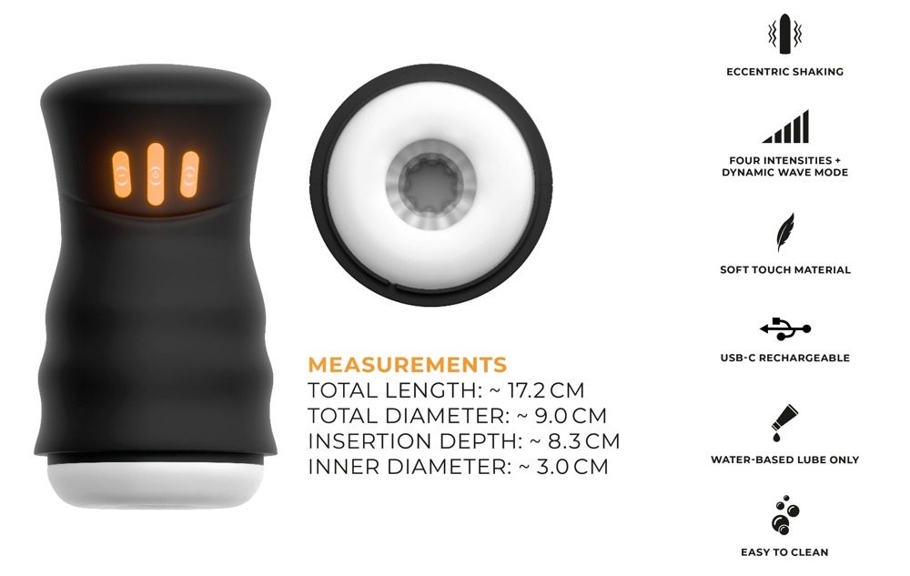 You2Toys Gyro otáčivý vibrující masturbátor černý - Obrázek 3