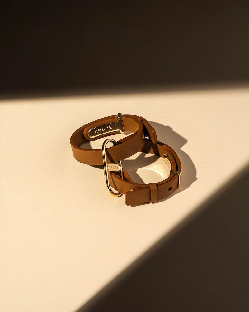Crave • ICON Cuffs - Tan & 24kt Gold Plated - Obrázek 3
