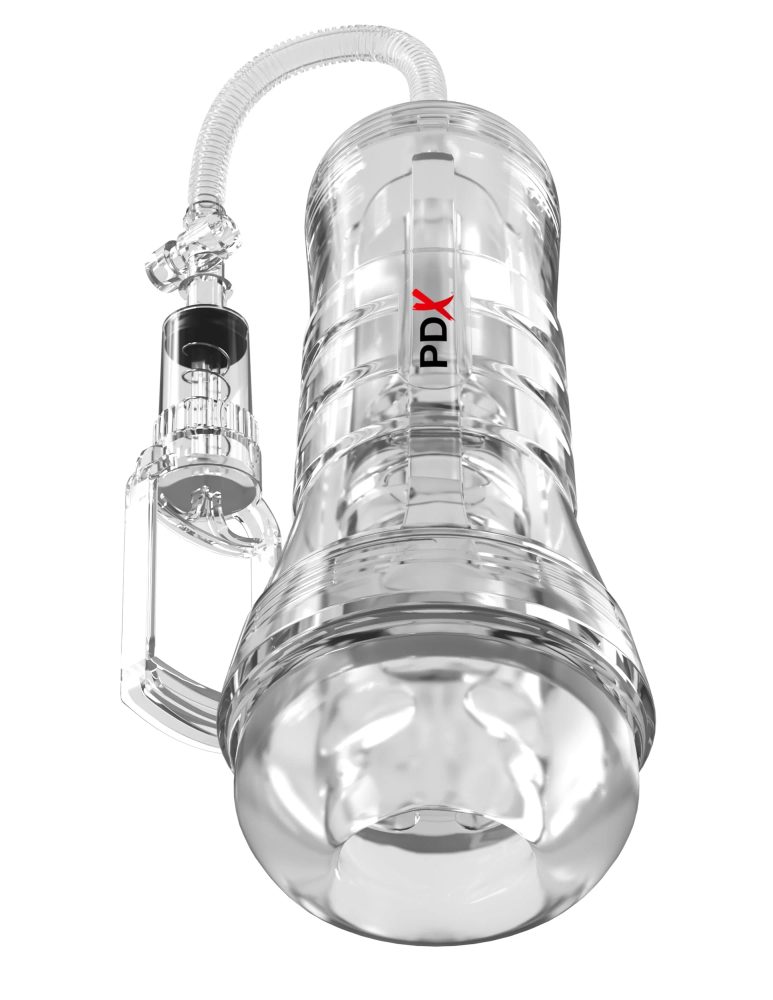 Pipedream PDX Elite ViewTube Vac XXL Pump See-Thru EZ-Grip Pump Stroker Clear