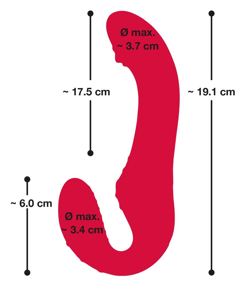 You2Toys Remote Controlled Strapless Strap-On 3 Motors Red (obrázek 12)