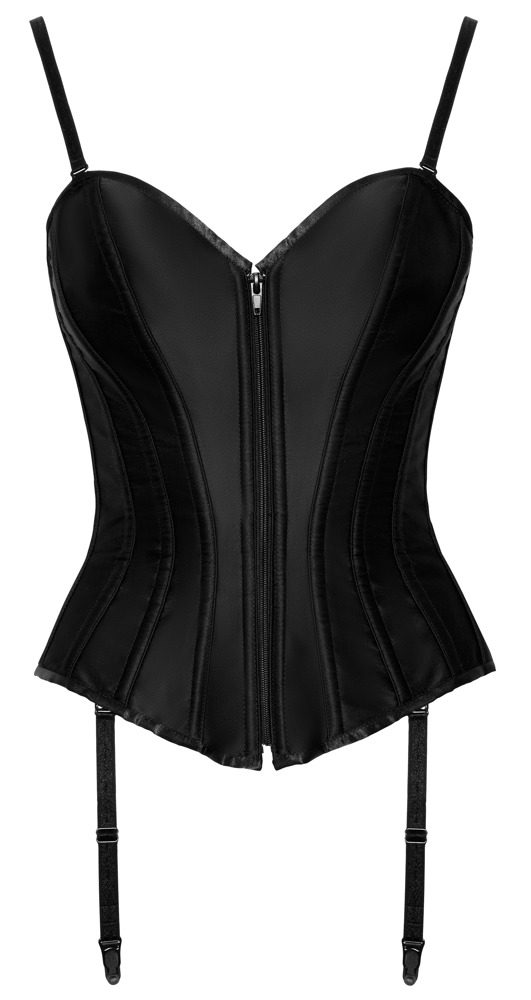 Cottelli Matt Satin Corset 2611465 Black - Obrázek 5