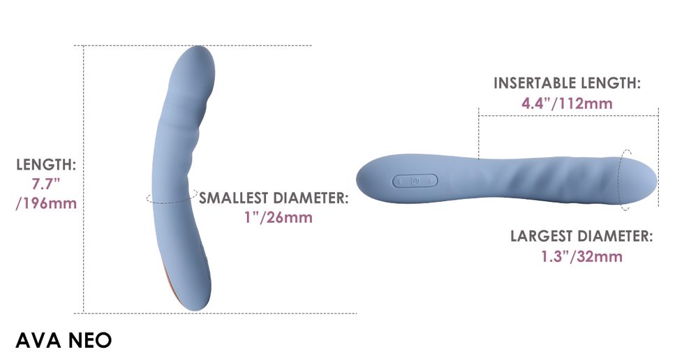 Svakom Ava Neo Interactive Thrusting Vibrator Blue - Obrázek 4