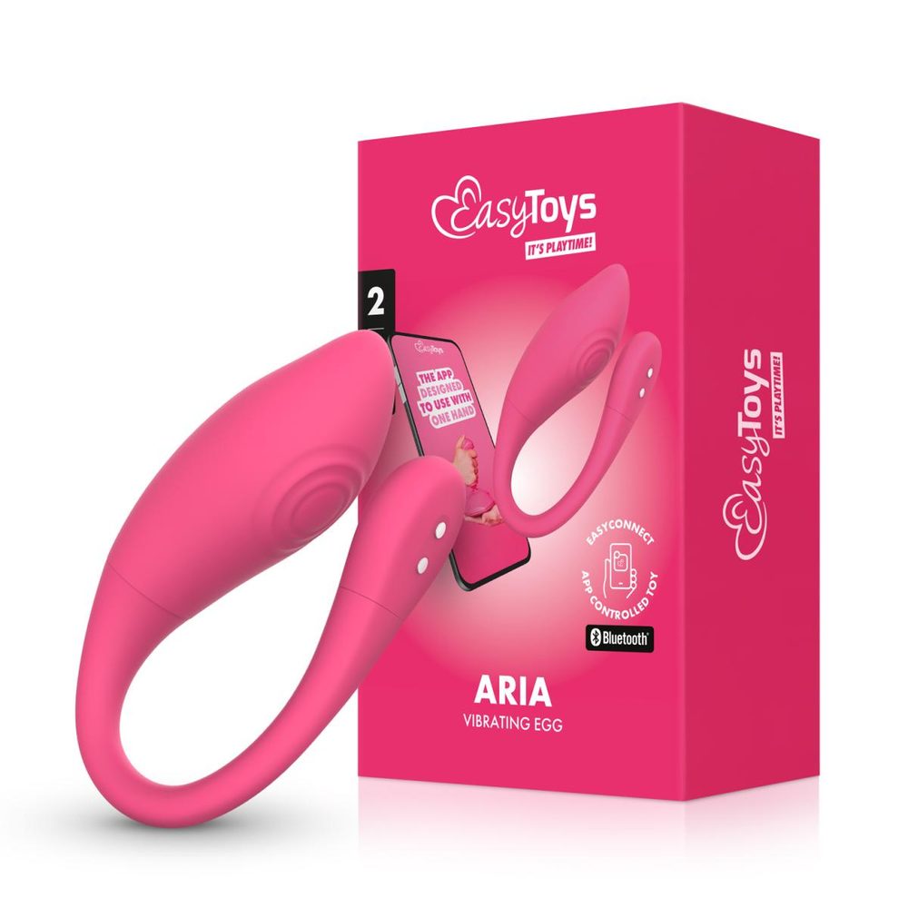 EasyConnect Vibrating Egg Aria App-Controlled Pink (obrázek 9)