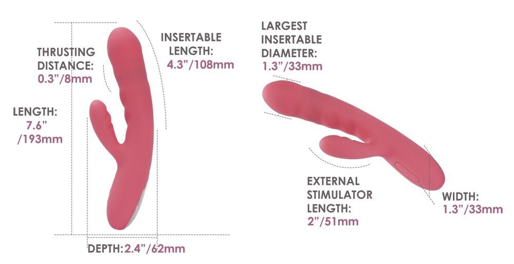 Svakom Avery Powerful Thrusting Vibrator Pink - Obrázek 7