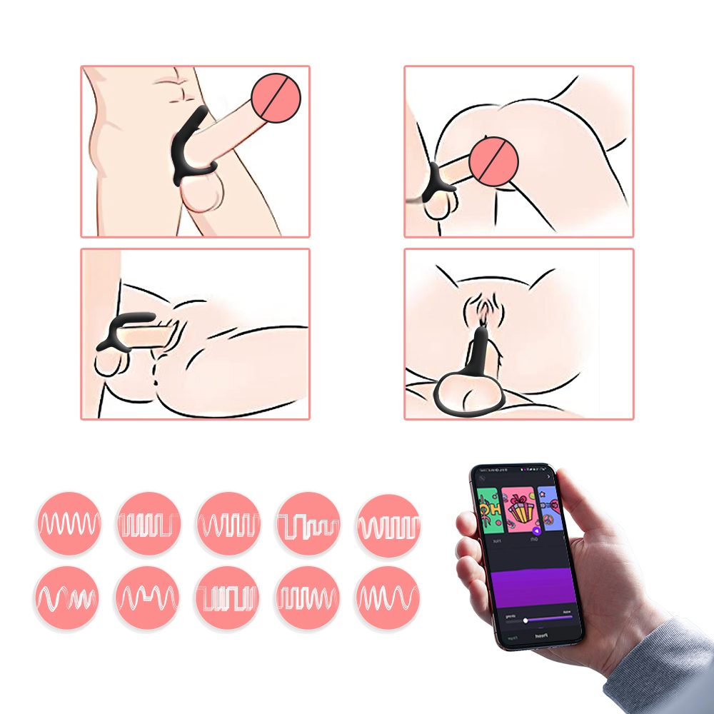 Magic Motion Rise Smart Wearable Cockring Black (obrázek 10)