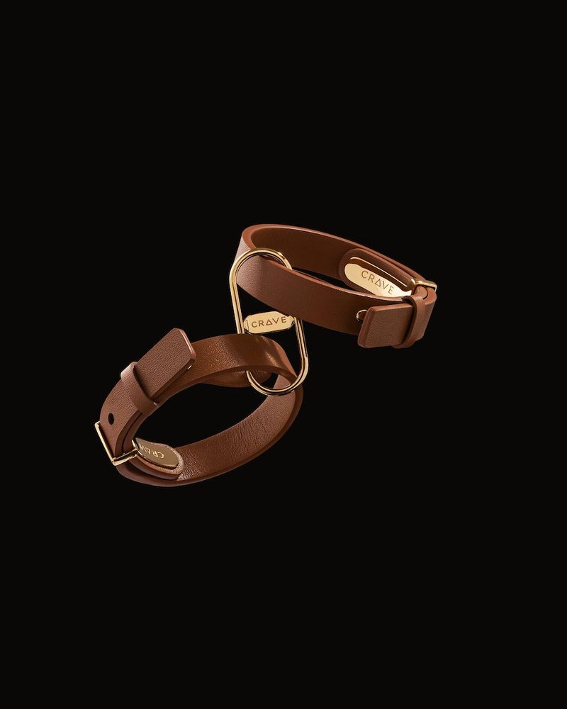 Crave • ICON Cuffs - Tan & 24kt Gold Plated - Obrázek 4