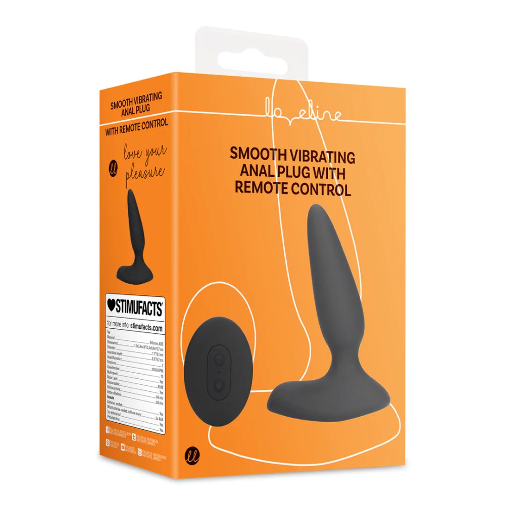 Loveline Smooth Vibrating Anal Plug with Remote Control (obrázek 9)