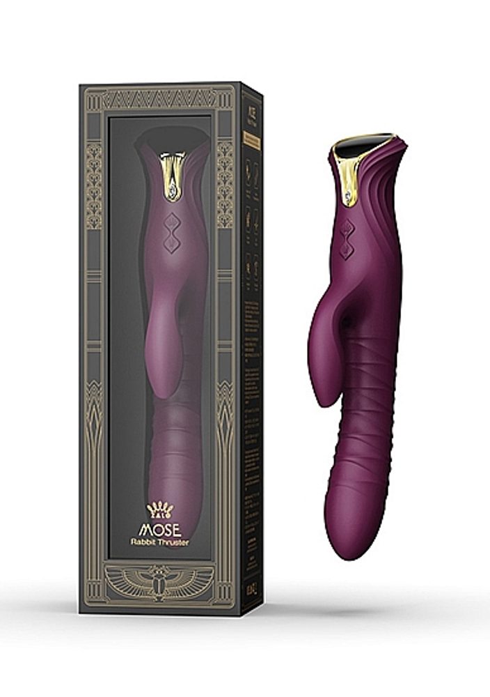 Zalo Mose Thrusting Rabbit Vibrator Purple - Obrázek 2