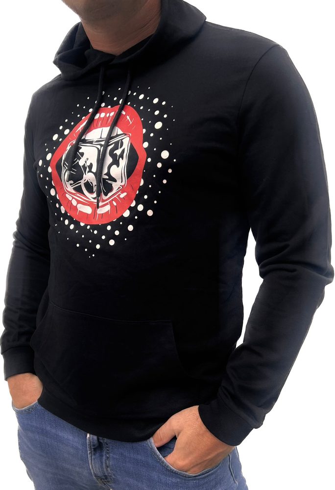 Pánská mikina erotický veletrh vzor rty