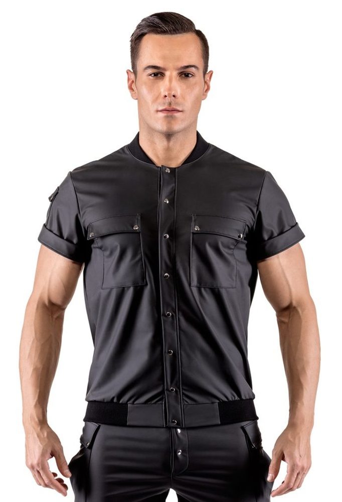Černá casual košile Svenjoyment ve stylu blouson