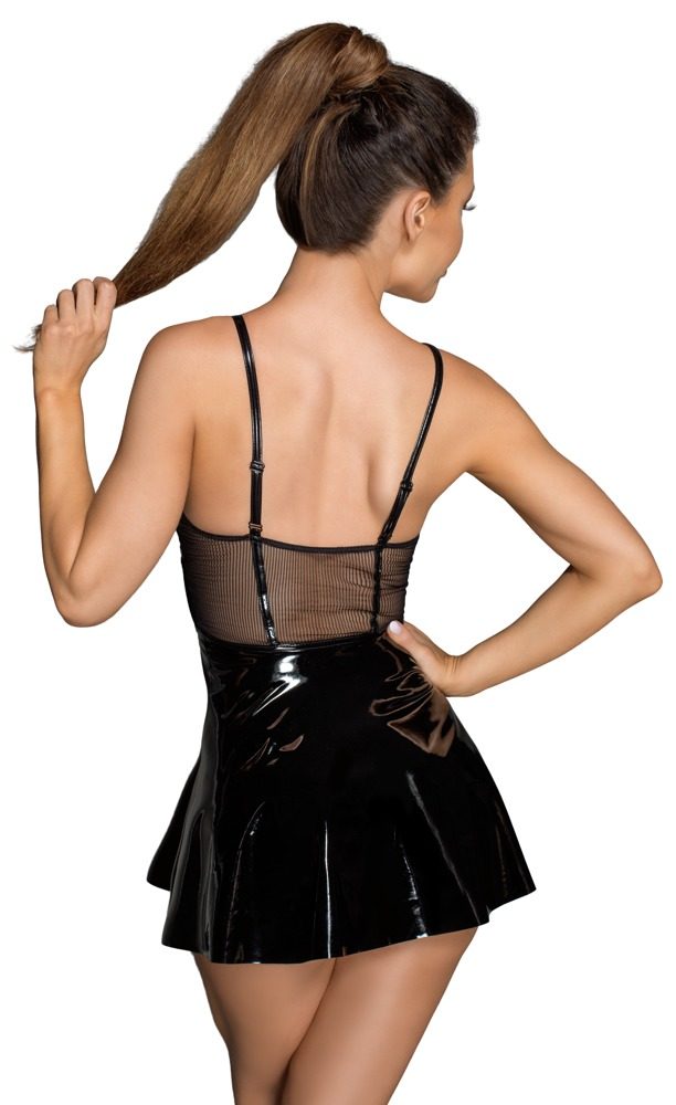 Vinyl Mini Dress S noir - Obrázek 2