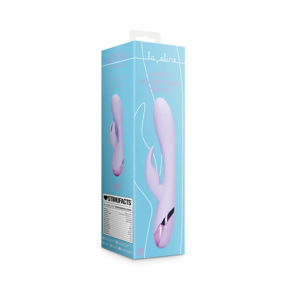 Loveline Smooth Silicone Rabbit Vibrator - Digital Lavender (obrázek 9)