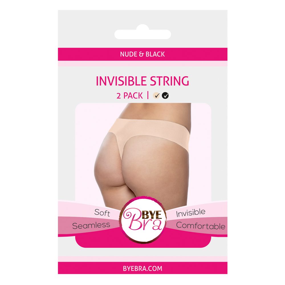 Bye Bra Invisible Thong (Nude & Black 2-Pack) - Obrázek 3