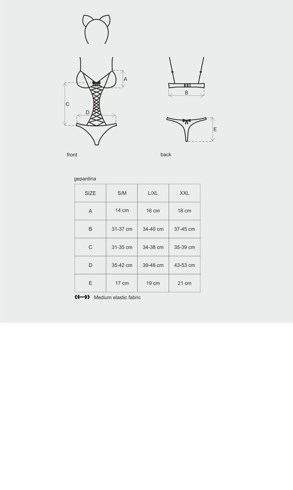 Sexy kostým Gepardina Obsessive model 46184 - Obrázek 5
