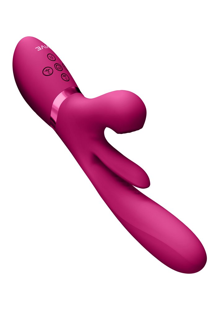 Vive Kura Thrusting G Spot with Flapping Tongue and Pulse Wave Stimulator Pink - Obrázek 3