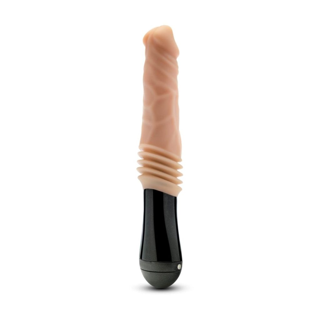 Dr. Skin Silicone Dr. Knight Thrusting Gyrating Vibrating Dildo Beige - Obrázek 7