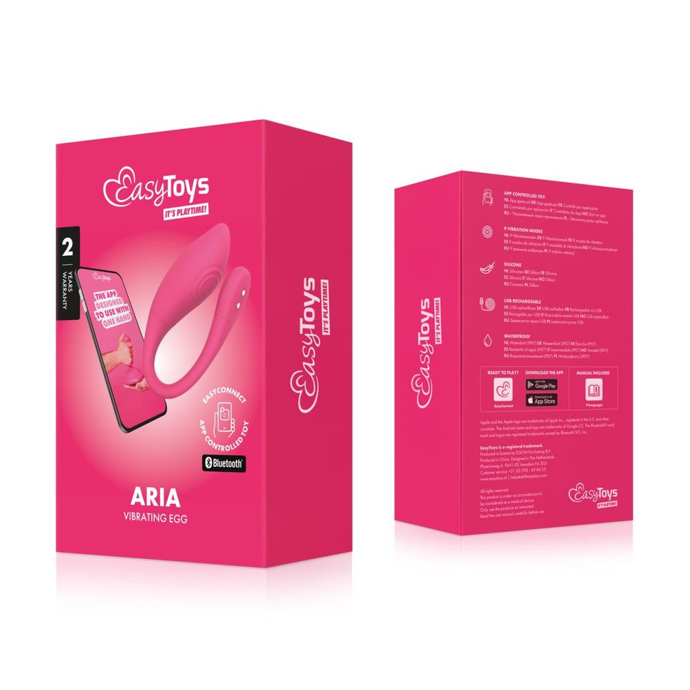 EasyConnect Vibrating Egg Aria App-Controlled Pink (obrázek 10)