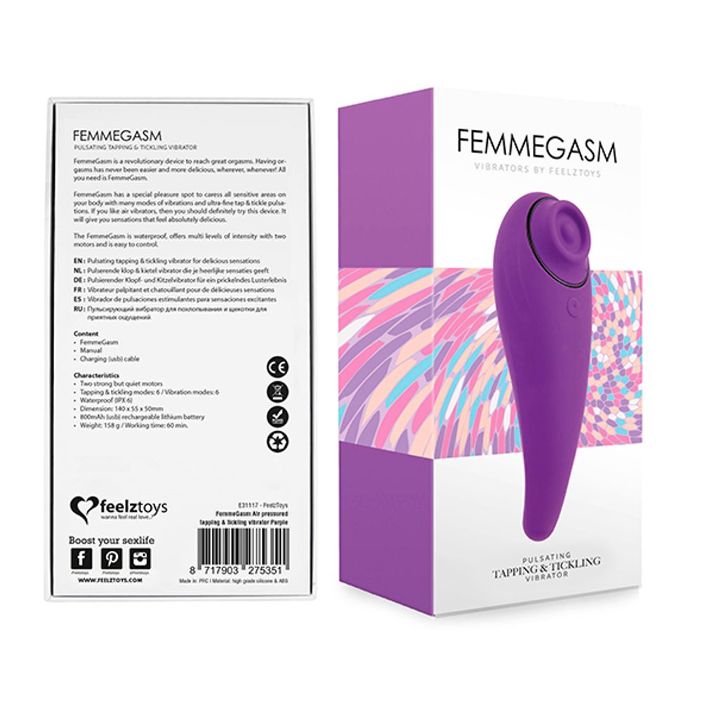 FeelzToys FemmeGasm Tapping & Tickling Vibrator Purple - Obrázek 7