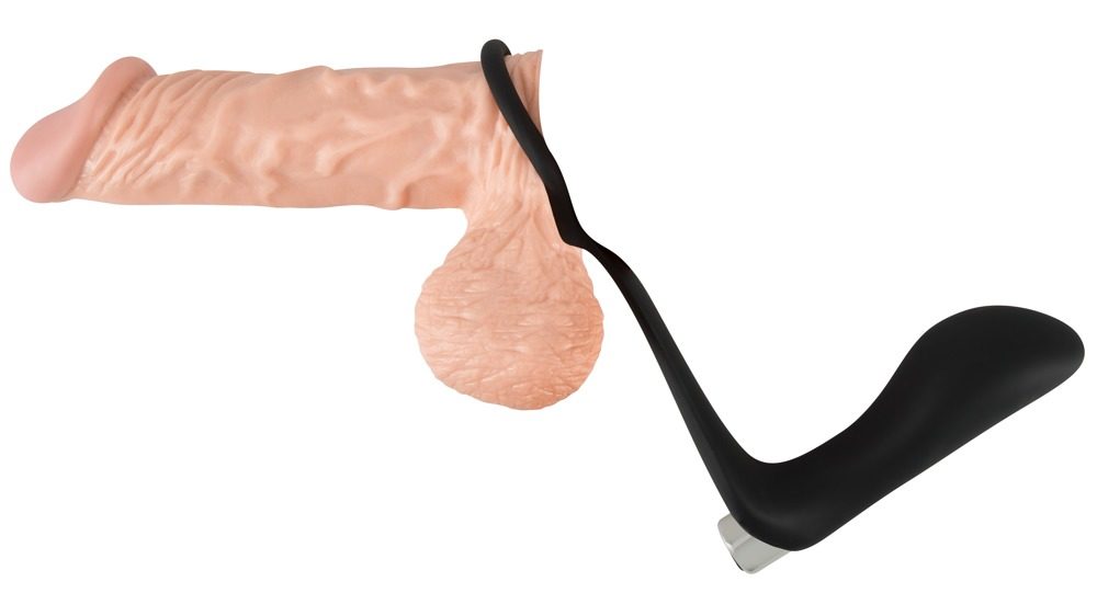Black Velvets anální vibrátor s kroužkem na penis černý (obrázek 7)