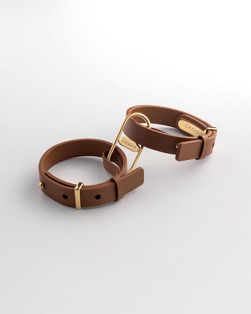 Crave • ICON Cuffs - Tan & 24kt Gold Plated - Obrázek 7