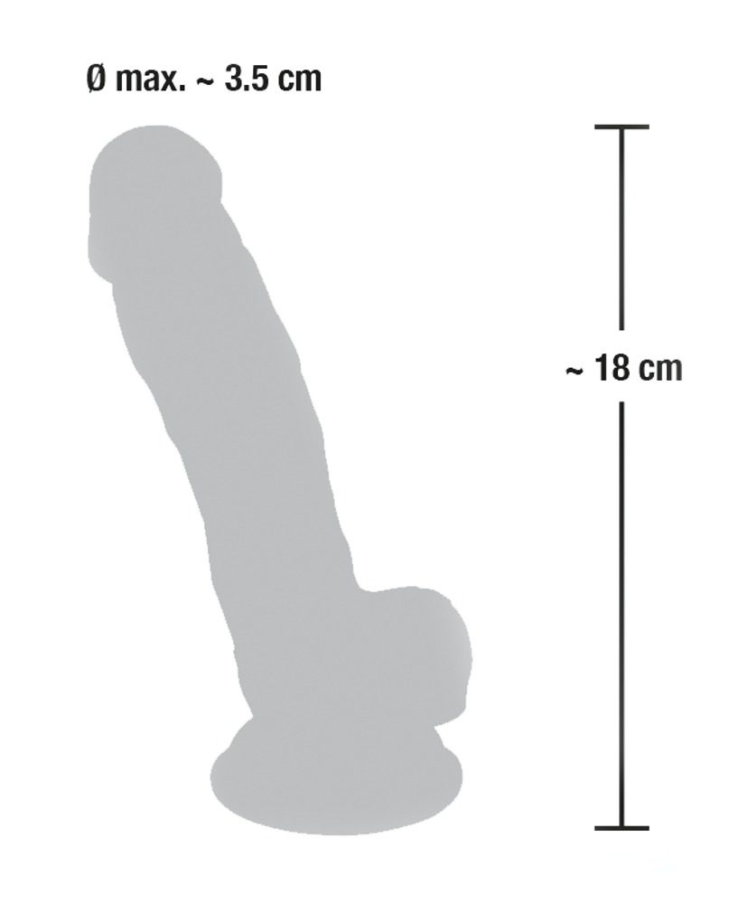 Medical Silicone Dildo 18 cm - Obrázek 6