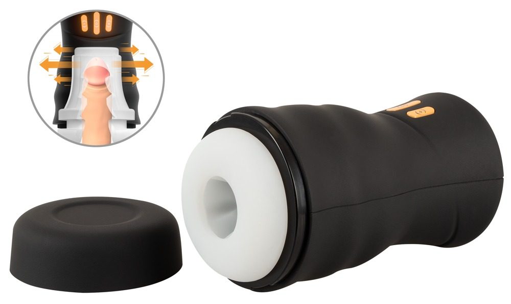 You2Toys Gyro otáčivý vibrující masturbátor černý