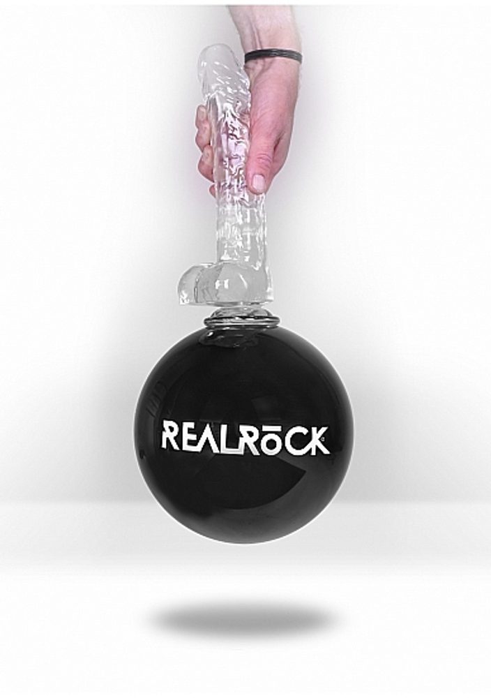 RealRock Gelové dildo Crystal Clear 6 dildo s přísavkou a varlaty 17 x 3,1 cm (obrázek 8)