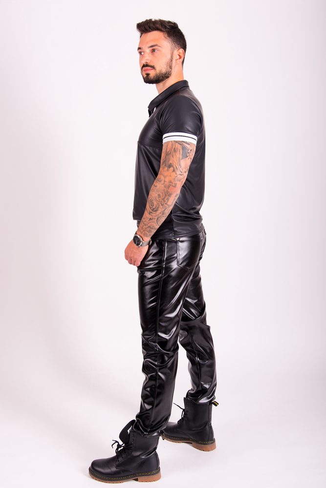 Luxusní pánská polo košile Rebellion Francesco White - Obrázek 5