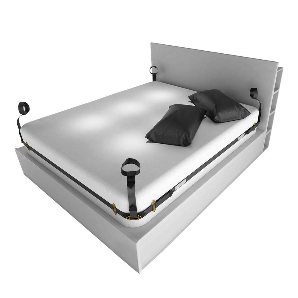 LOCKINK BDSM Adjustable Bed Restraint Kit Black (obrázek 12)
