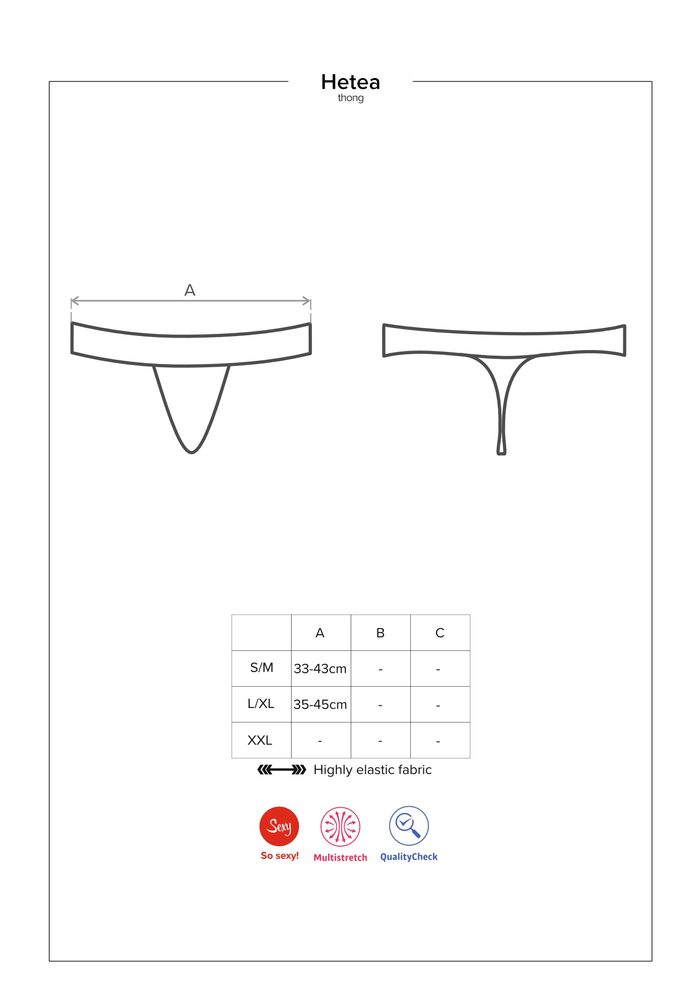 Smyslná tanga Obsessive Hetea thong - Obrázek 3