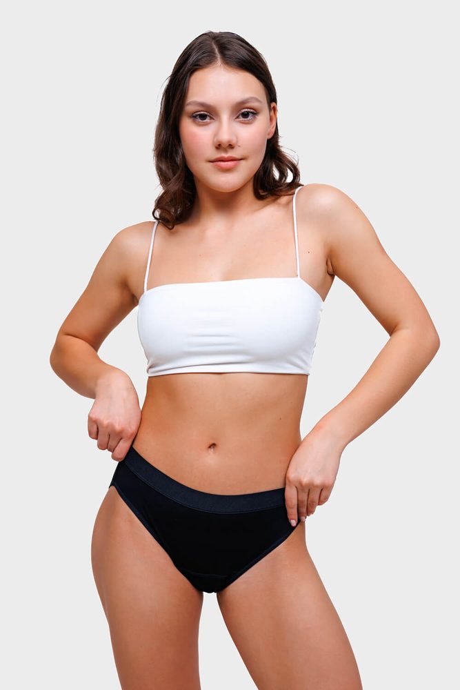 MyFemini Menstruační kalhotky klasické bambusové, střední menstruace (černé) - Obrázek 3