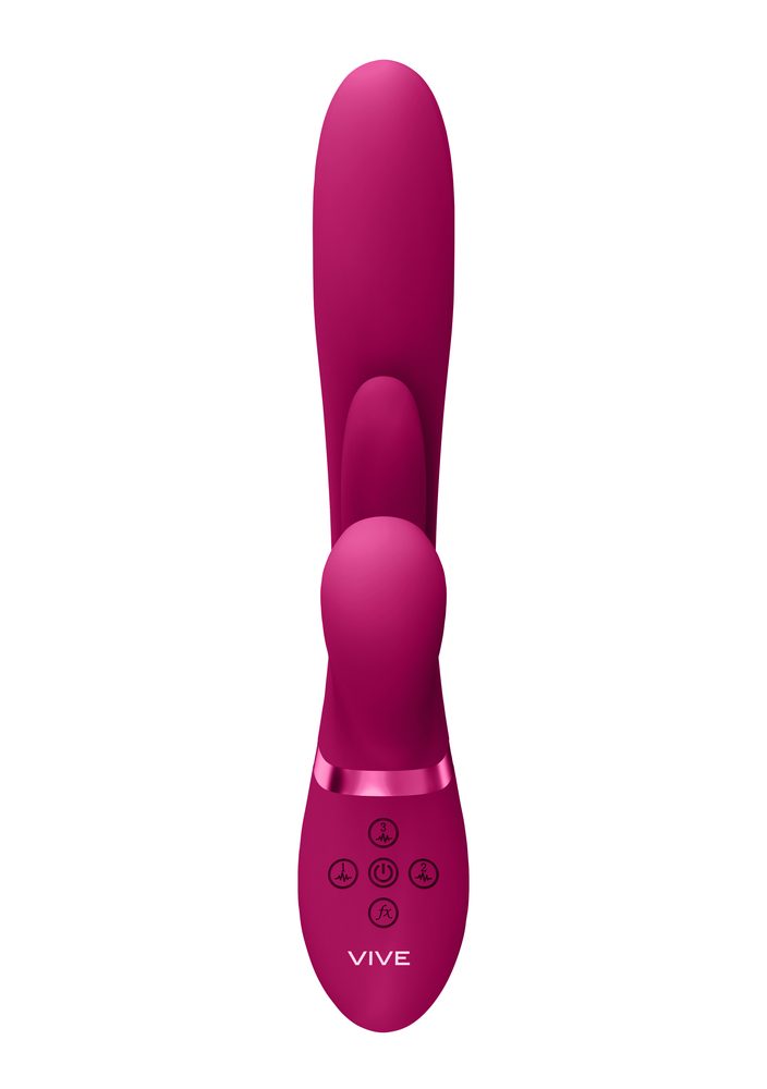 Vive Kura Thrusting G Spot with Flapping Tongue and Pulse Wave Stimulator Pink - Obrázek 2