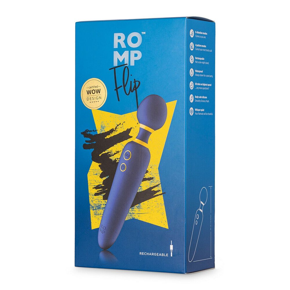 ROMP Flip Wand Massager Blue (obrázek 10)